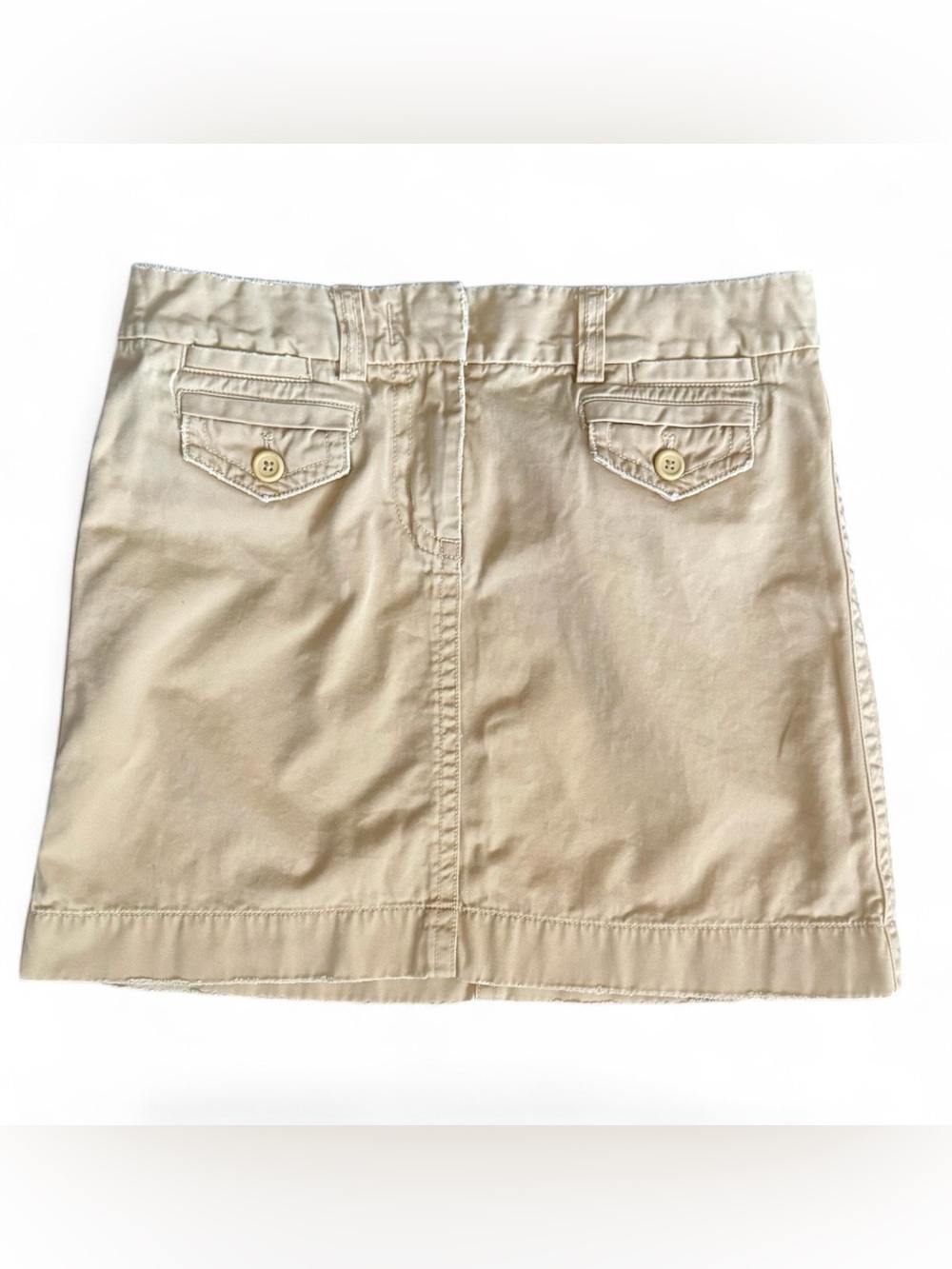 JCrew Y2K Broken In Tan Chino Mini Skirt Size 6